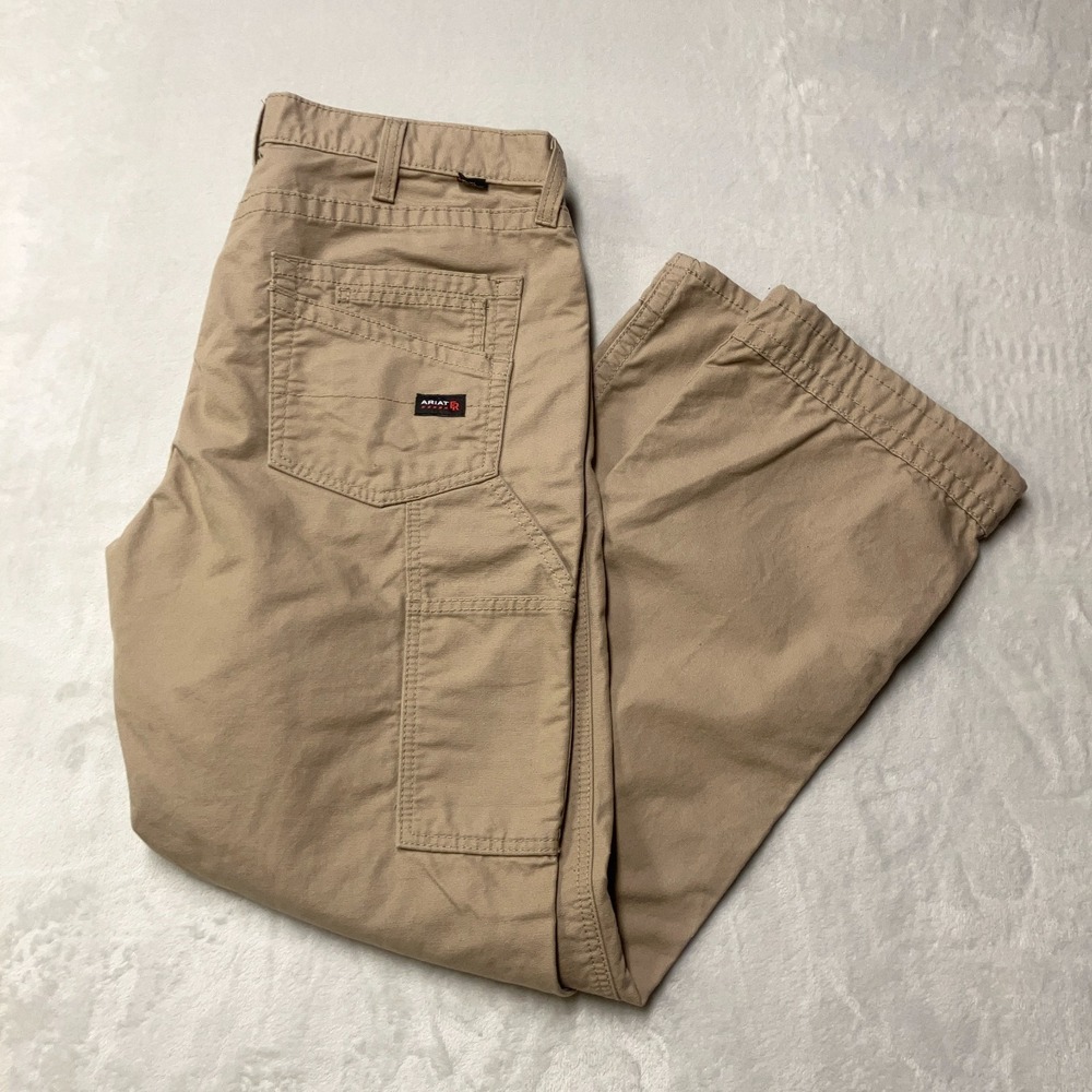 Ariat FR M4 Relaxed Workhorse Boot Cut Pant Men's 38x34‎ Khaki Carpenter